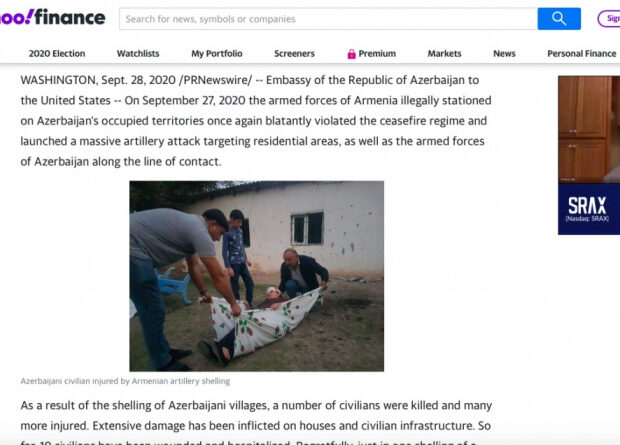 ABŞ mediası: Ermənistan mülki əhalini öldürür