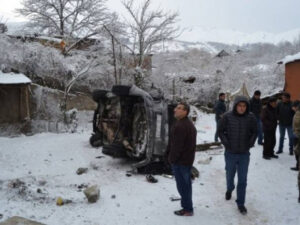 Ermənistanda hərbi avtomobil qar uçqununa düşüb, iki hərbçi ölüb