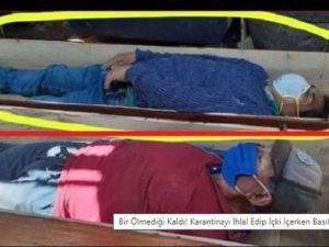 Karantini pozan bələdiyyə başçısı tutulmamaq üçün özünü ölülüyə vurub tabuta girib