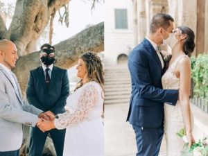 Sosial məsafəli toylardan maraqlı görüntülər – FOTOLAR