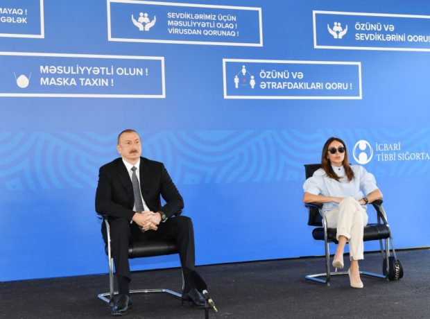 Prezident İlham Əliyevin və birinci xanım Mehriban Əliyevanın iştirakı ilə üç modul tipli xəstəxananın açılışı olub Prezident İlham Əliyevin və birinci xanım Mehriban Əliyevanın iştirakı ilə üç modul tipli xəstəxananın açılışı olub