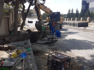 Suraxanıda yeni kanalizasiya şəbəkəsi qurulur – Fotolar