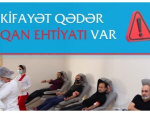 TƏBİB: Mərkəzi Qan Bankında qan ehtiyatları kifayət qədər var