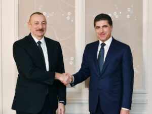 İlham Əliyev Münxendə İraq Kürdüstan Regional Hökumətinin başçısı ilə görüşüb